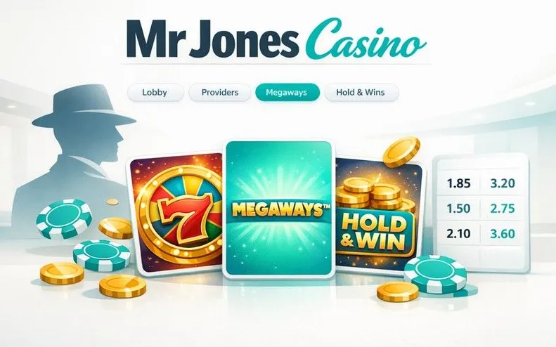 Mr Jones Casino games catalogue banner