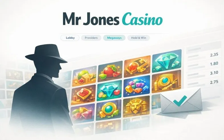 Mr Jones Casino login page hero banner