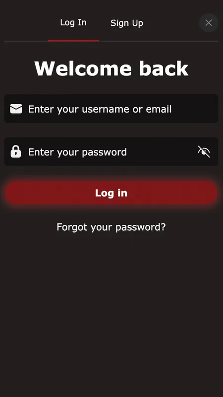 Mr Jones Casino login screen after account creation